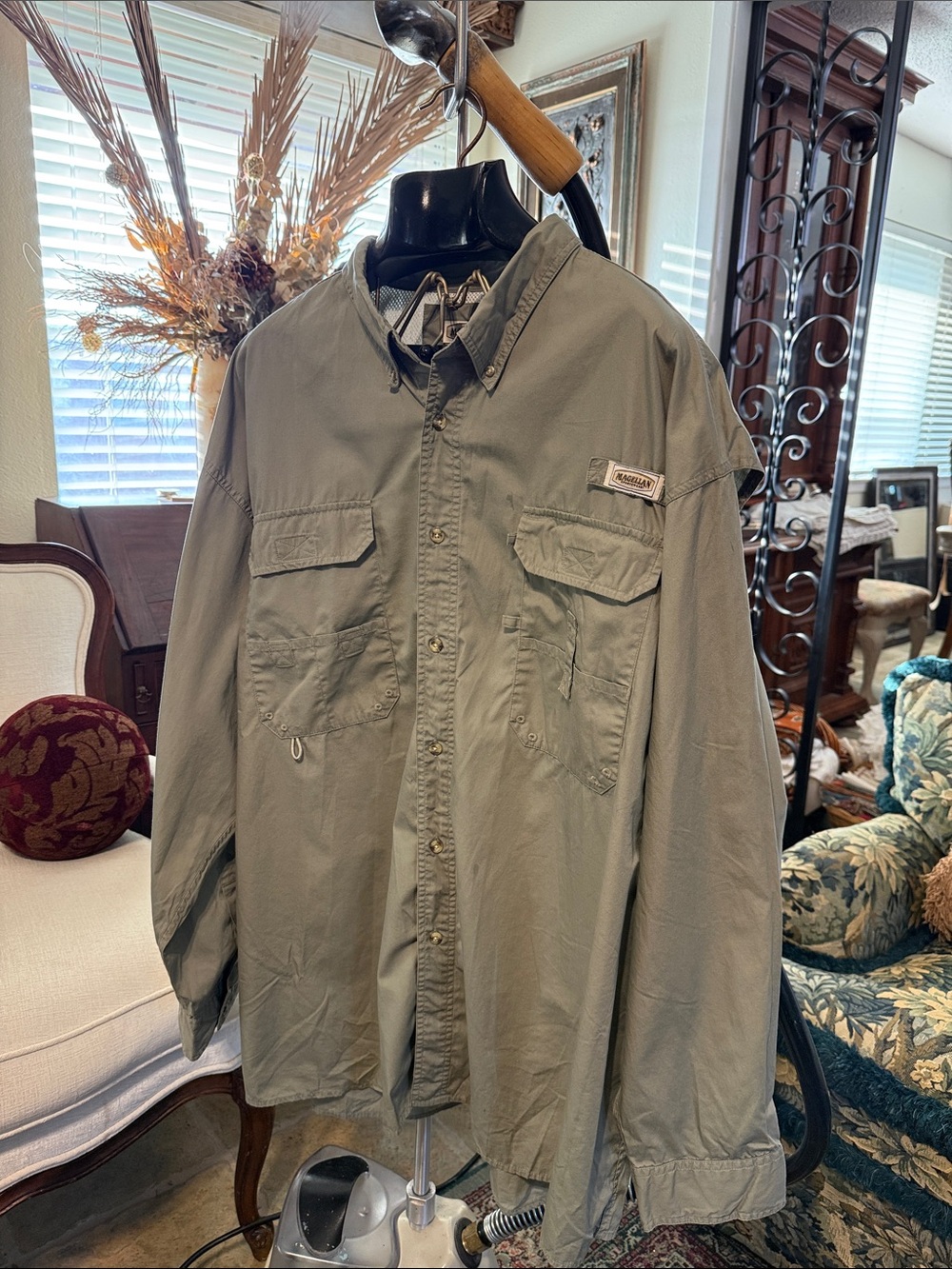 Magellan Outdoors Olive Green Lightweight Shirt Jacket